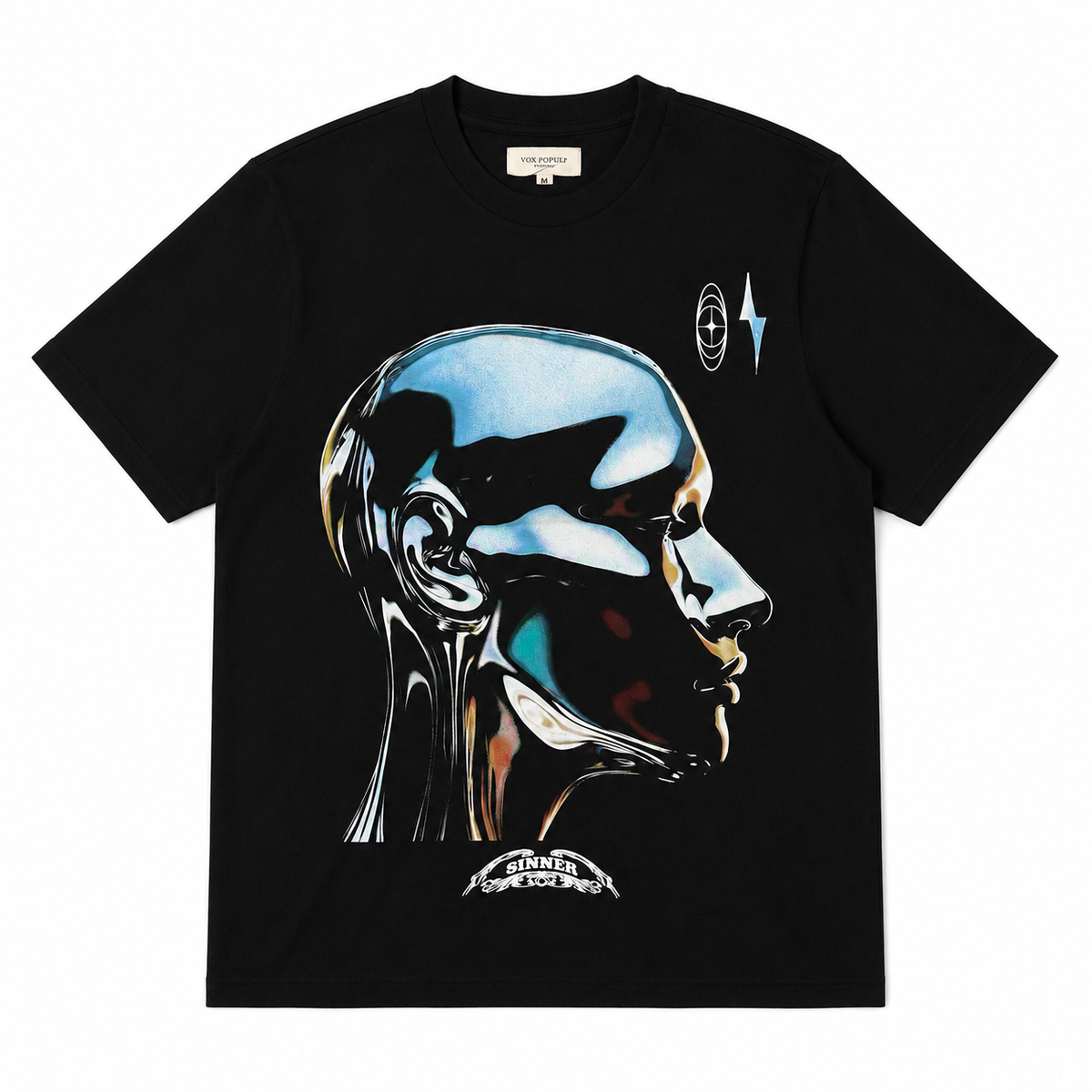 Camiseta sinner Cara cromada