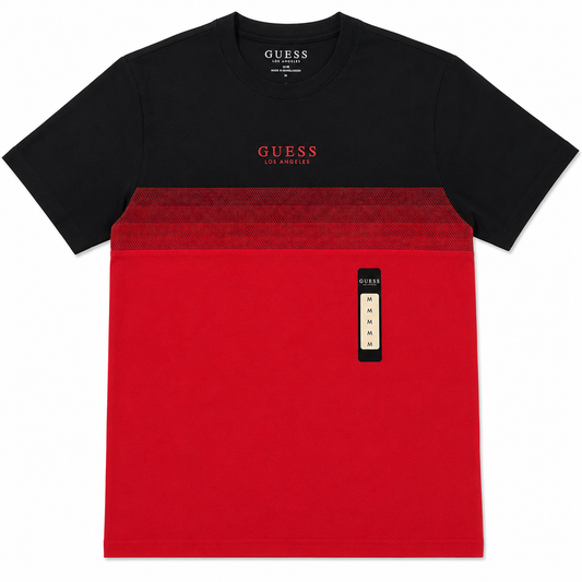 camiseta guess logo tee roja