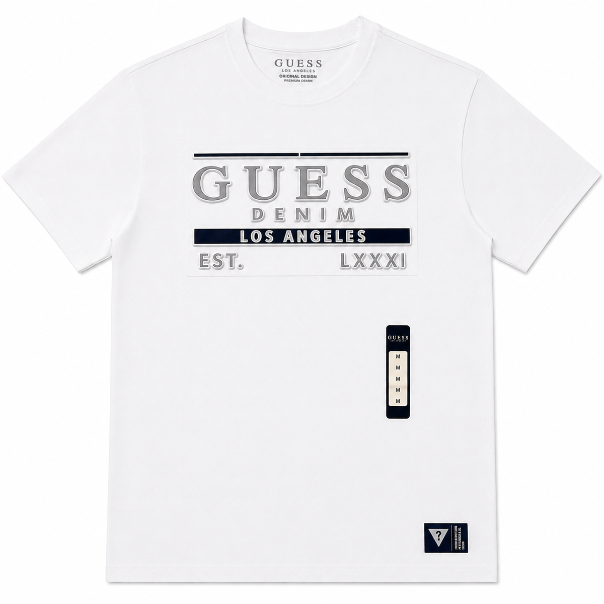 Camiseta Guess reflectiva logo relieve