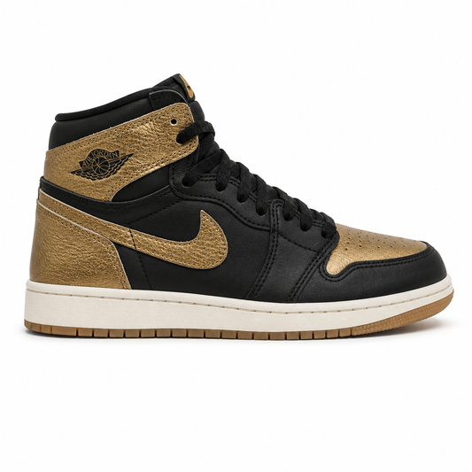 Jordan 1 high negro dorado